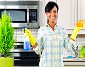 Maid service for cleaning.